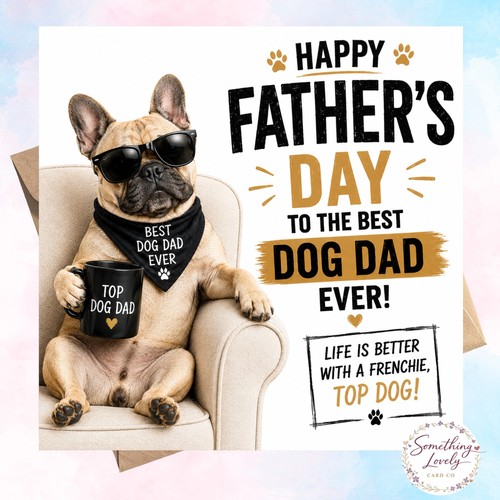 French bulldog fathers day - french,