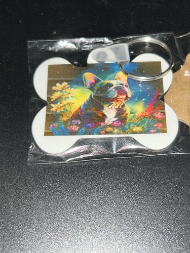 French bull dog keyring - dog,