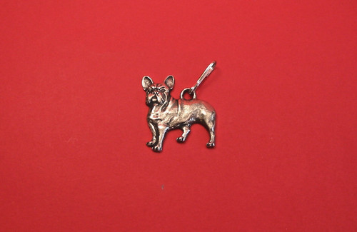 French bulldog zipper pull - french,