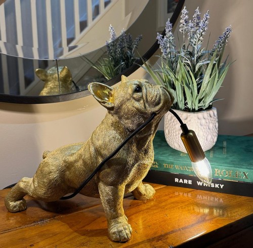 French bulldog table desk - french,