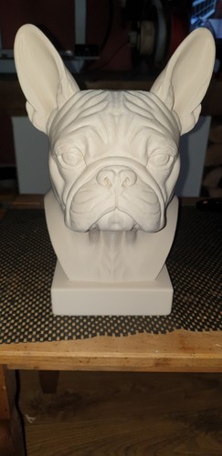 Printed french bulldog - bulldog, bust