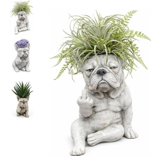Funny french bulldog planter - bulldog,